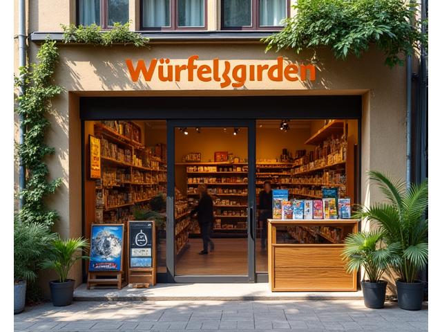Außenansicht des Würfelgarten Ladens mit einladender Atmosphäre